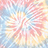 Pixelated image with four quadrants: top-left has a colorful tie-dye pattern, top-right displays four lines of 'LLAMA' text, bottom-left shows partial text, bottom-right is solid gray.