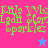 Pixelated green text on colored backgrounds with a blue star and pink star in different quadrants.