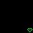 Two green pixelated heart shapes on a black background, positioned at the bottom center and bottom right.
