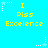 A static pixel art image with a bright cyan background, yellow text reading "I Piss Excellence," and white star-shaped icons with dotted trails.