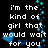 Pixelated text on black background with blue heart and particle effects, reading 'i'm the kind of girl that would wait for you cuz i don't wanna wait anymore but could you hurry up' in white font.
