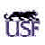 Pixelated icon with dark purple and white elements forming stylized letters over a light background with scattered gray and yellow pixels.