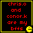 Four identical black square with yellow borders display red pixelated text and a yellow Pac-Man icon, arranged in a