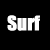 Black background with white text fragments and a blue stylized 'R' symbol on a light gray