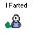Pixel art buddy icon with text elements showing a character and green cloud, part of an animated contact sheet frame.