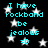Black background with white stars and cyan text reading "I have rockband be jealous =D" repeated in a pattern
