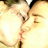 Two people kiss on a pixelated image with pink text reading "I Love Aaron" on the right side.