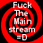 Four identical red and black spiral patterns with white text reading "Fuck The Main stream =D" arranged in a
