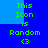 Green pixelated text on blue background reads "This Icon is Random <3" with light blue rectangular overlay in lower center.