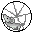 Four circular pixelated icons arranged in a , each with black borders and gray backgrounds showing subtle variations in internal patterns
