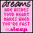 A 6-frame animated contact sheet showing a pink background with black and pink text reading "dreams are wishes your heart makes when you're fast asleep" in pixelated font, with subtle color variations across frames.