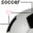 Pixelated soccer ball with black and white , surrounded by pink, blue, and yellow hearts on a white background