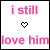Animated contact sheet of 17 frames showing a pink text-based animation with heart symbols changing across frames, displaying the phrase "i still love him even though he's breaking my heart" in varying color combinations and heart icon states.