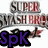 Pixelated of four distinct character icons with text labels, featuring Super Smash Bros. and Sonic the Hedgehog characters