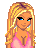 Pixel art contact sheet showing a blonde female character in pink top and blue jeans with Eiffel Tower legs, plus text "*lil blondie*".