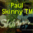 Animated icon shows a person in a blue shirt with green foliage background, text changes from 'Paul Skinny TM' to 'Myspace Royalty' to 'Stickam Entertainers'.