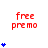 Red text 'free premo' above blue star stacks on white background, with varying star counts across three of