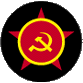 Five circular icons display historical military symbols: Soviet hammer and sickle, Nazi swastika, Japanese target, Japanese rising sun, and Chinese star with red dot.