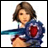 A pixelated anime-style character with brown hair and a blue outfit holding a red object, next to text reading "Anime IM" on black background.