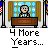 Animated contact sheet of a pixel art character at a podium with repeated text "4 More Years..." and two speech bubbles reading "MR PRESIDENT" and "I'M BUSY!" across 12 frames.