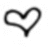 Three heart-shaped outlines in black on white background, each with distinct stroke variations and one gray rectangle in bottom-right corner.