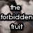 A four- of pixelated images showing a person's face with overlaid text reading 'the forbidden fruit' and 'tastes the sweetest TWILIGHT'
