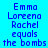 Blue background with blue text listing names and phrases, yellow rectangular highlights shifting position across frames.