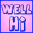 Two side-by-side pixelated text displays on pink backgrounds, one with blue outlines and the other with black outlines.