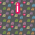 Pixelated icon with four quadrants showing musical notes, hearts, and text elements on dark and white backgrounds.