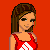 Pixel art contact sheet showing a basketball-themed animated icon with multiple frames of a female character in red athletic wear holding a basketball, yellow text reading "Bask-! etball Rulz", and exclamation marks on an orange background.