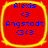Four identical red square icons with yellow borders, each displaying blue text reading "Alexis <3 Angstadt <3<3" in a pixelated font.