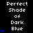 Pixelated text "Perfect Shade of Dark Blue" repeated across a with blue heart symbols, some hearts animated to change from single to multiple