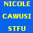 Blue background with yellow text and pink dots arranged in a pattern