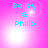 Four identical display cyan text 'Bailey & Philip' on a pink gradient background with white light effects