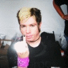 Static image with a person in the top-left corner and pink text on black background reading 'Fuck' above, 'Fuck You' below left, and 'Fuck You Buddy' below right.