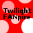 Red background with pink and white circles; black text 'Twilight FANpire' appears in four quadrants.