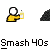 Animated sequence showing a yellow-shirted figure holding a glowing object that emits white particles