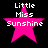 Four identical pink star-shaped icons with white text "Little Miss Sunshine" on black background, arranged in two of two