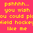 Pixelated text on a bright pink background with green rectangular overlays containing repeated phrases.