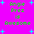 Bright pink background with green text reading "Angie Prez is Awesome" and scattered light blue plus signs in a pixelated style.