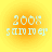 Four identical circular icons with orange gradient backgrounds display pixelated text reading '2008 server' in light blue.