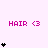 Pixelated pink text 'HAIR <3' appears above black star-like shapes on a light pink background, with varying numbers of stars in different positions.
