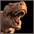 A 4x4 contact sheet of animated frames showing a roaring Tyrannosaurus Rex head with varying mouth positions and text elements for 'Journey to the Center of the Earth' movie promotion.
