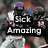 Two side-by-side pixelated images display text overlays: 'Gek Amazing' on the left and 'Just Amazing' on the right, with a blurred background featuring indistinct figures.