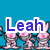 Pixelated bunny figures with pink bodies and gray accents stand in against a blue background, overlaid with colorful text fragments