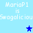Light blue background with repeated white text "MariaP1 is SwagaliciousSwagaliciou" and three blue star icons in different positions.