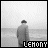 A black-and-white animated sequence shows a figure standing on a beach, with text labels changing beneath the figure across frames.