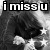 Black-and-white animated image of a person with dark hair holding a flower, surrounded by stars, with text "i miss u" repeated across the image.
