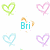 Pixelated heart shapes in pastel colors surround text labels 'Bri' and 'Corey' on a white background with partial gray overlay.