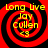 Four identical red and black spiral patterns with yellow text reading "Long Live Jay Cullen 49" arranged in a